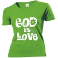 Tricou  femei verde deschis God is Love